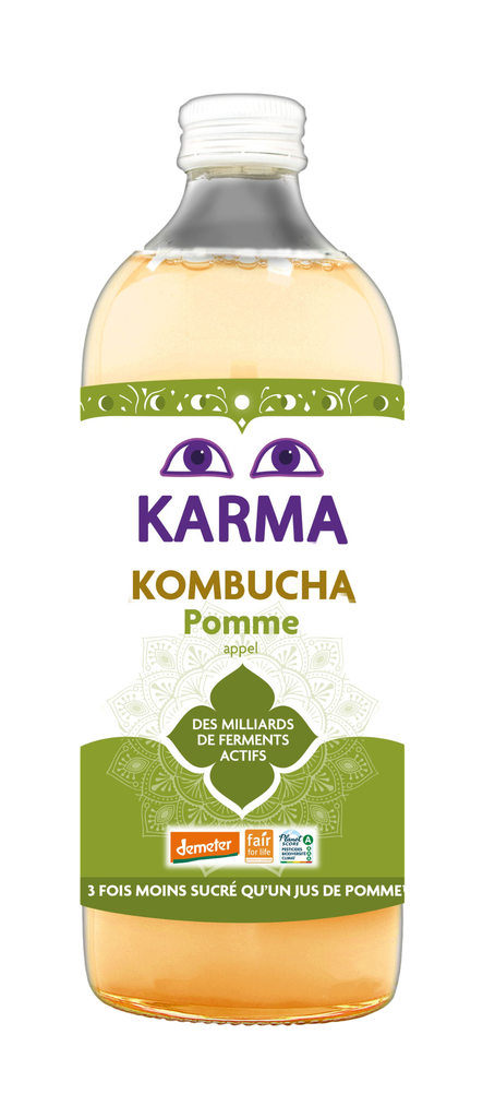 Karma Kombucha Organic - LARGE BOTTLE Apple X 6 X 1L