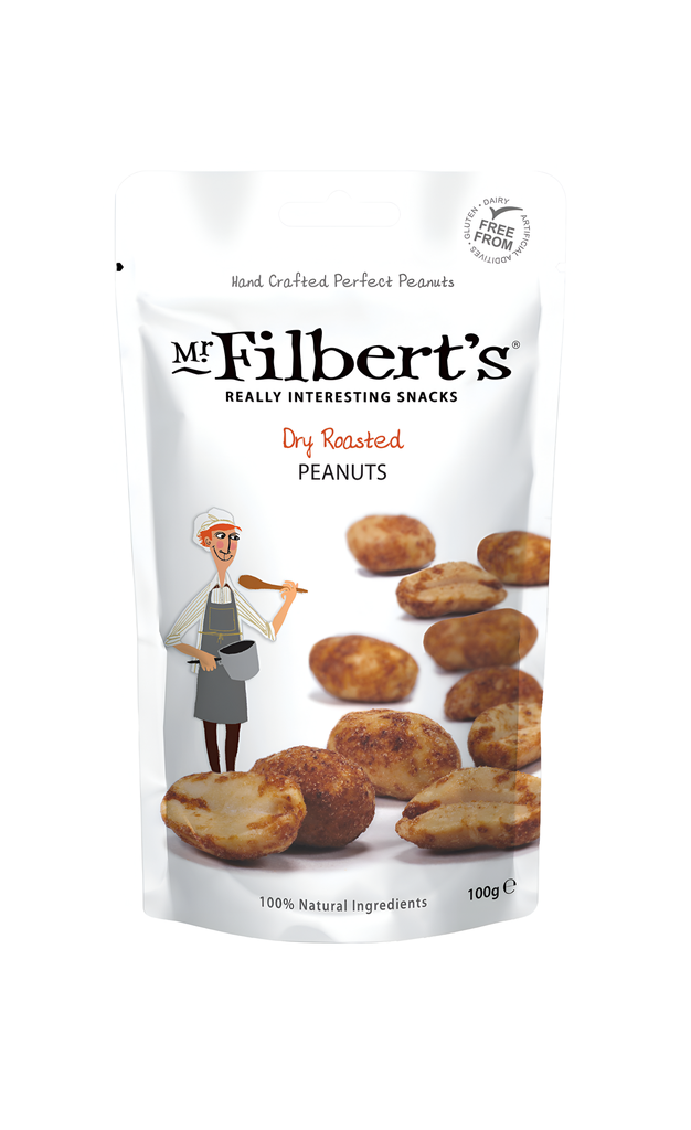 Mr Filberts Snacking Nuts - Peanuts Dry Roasted X 12 X 100g