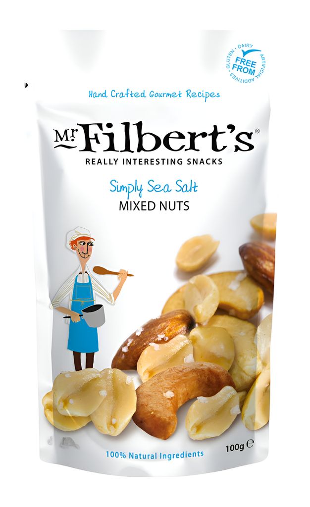 Mr Filberts Snacking Nuts - Mixed Simply Sea Salt X 12 X 100g