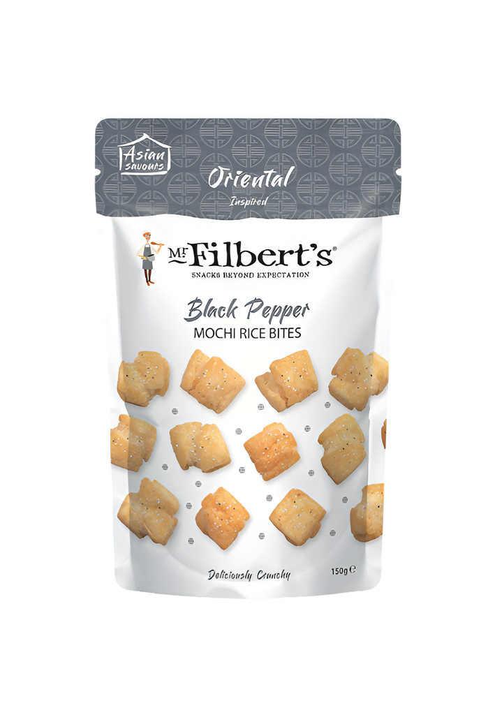 Mr Filberts Rice Bites - Mochi Oriental Black Pepper X 6 X 150g
