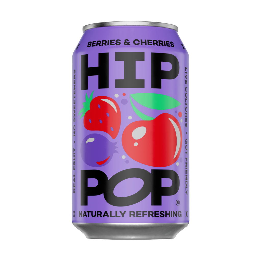 [20% OFF] Hip Pop Gut Lovin Soda - Berries and Cherries X 12 X 330ml