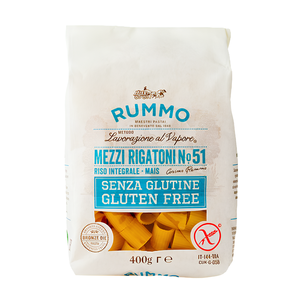 Rummo Gluten Free Pasta - Mezzi Rigatoni N51 X 12 X 400g