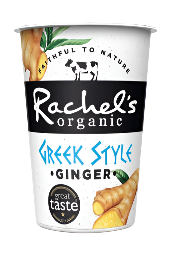 Rachels Organic Greek Style Yoghurt - LARGE Ginger 450g