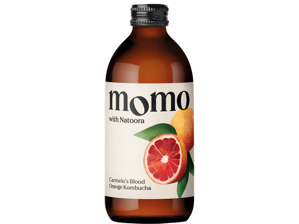 MOMO Organic Kombucha - Carmelo's Blood Orange X 12 X 330ml