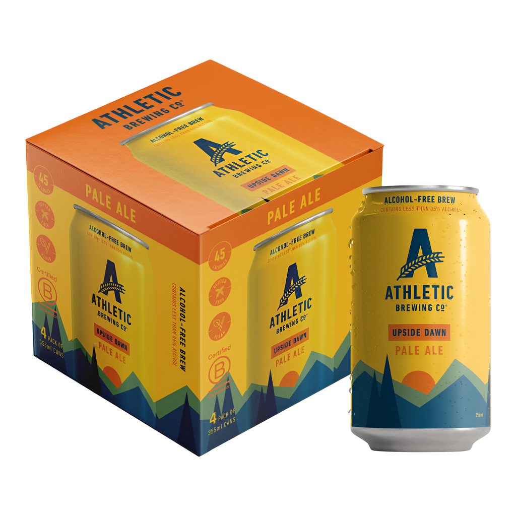 Athletic Brewing Co Alcohol Free Beer - Upside Dawn Pale 0.5% ABV X 6 X (4x355ml)