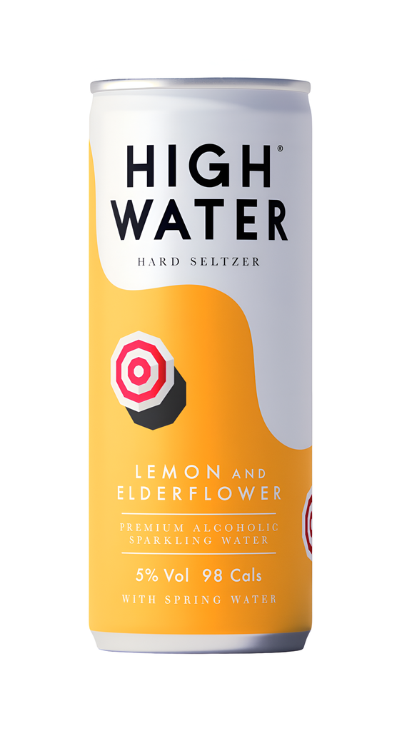 High Water Hard Seltzer - Lemon & Elderflower 5% ABV X 12 X 250ml