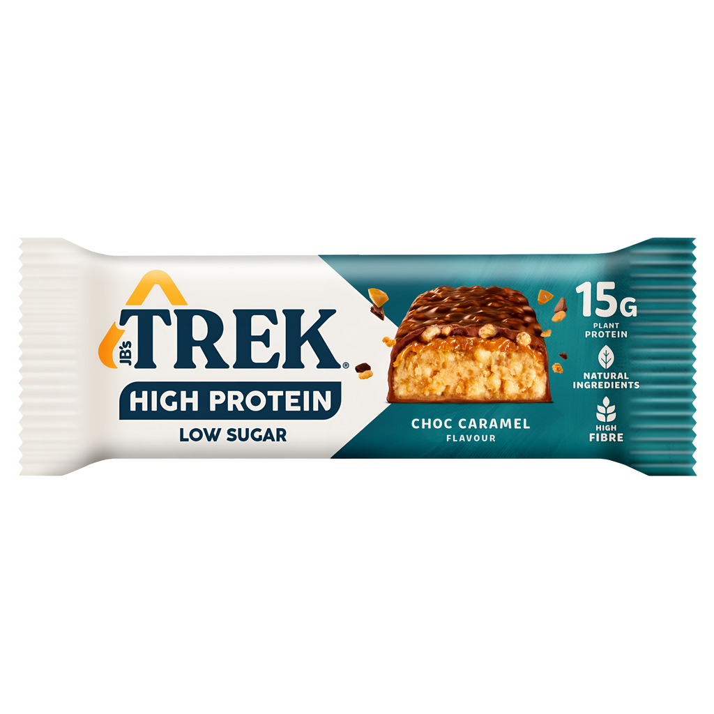 Trek Flapjack High Protein Low Sugar Bars - Choc Caramel X 12 X 55g
