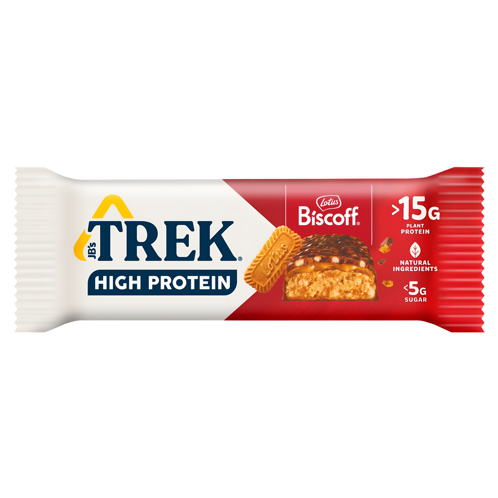Trek Flapjack High Protein Low Sugar Bars - Biscoff X 12 X 55g