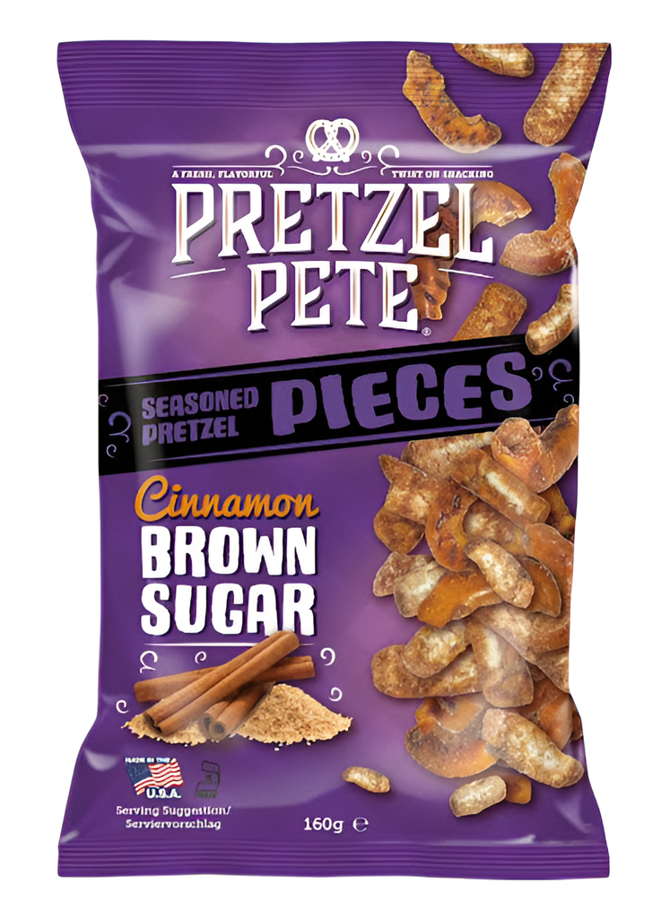 Pretzel Pete Snacking Pretzels - Pieces Cinnamon Brown Sugar X 8 X 120g