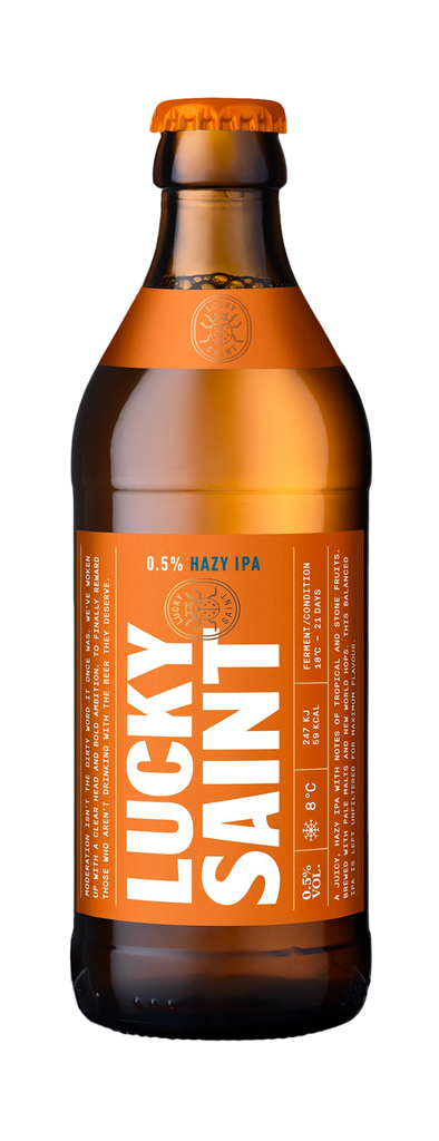 Lucky Saint Alcohol Free Beer Lager - Hazy IPA 0.5%ABV Bottle X 20 X 330ml