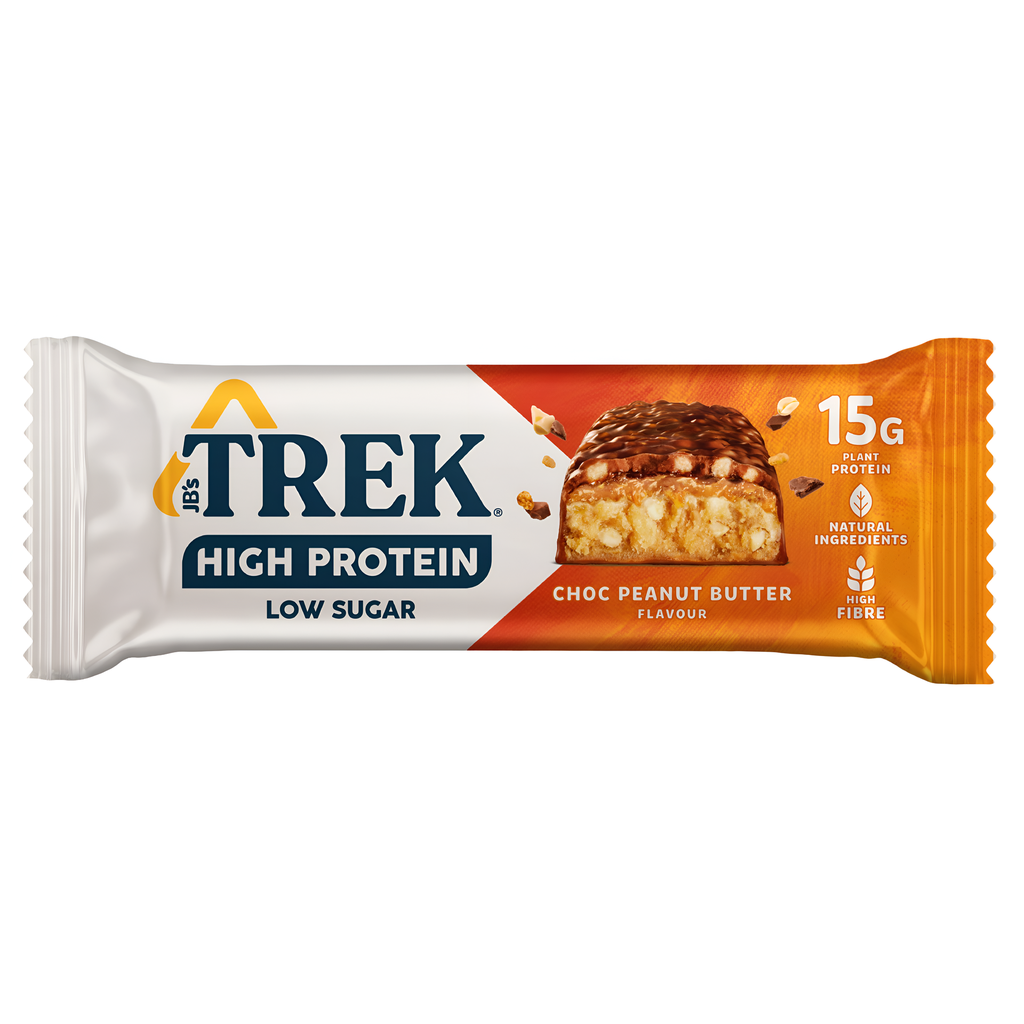 Trek Flapjack High Protein Low Sugar Bars - Choc Peanut Butter X 12 X 55g
