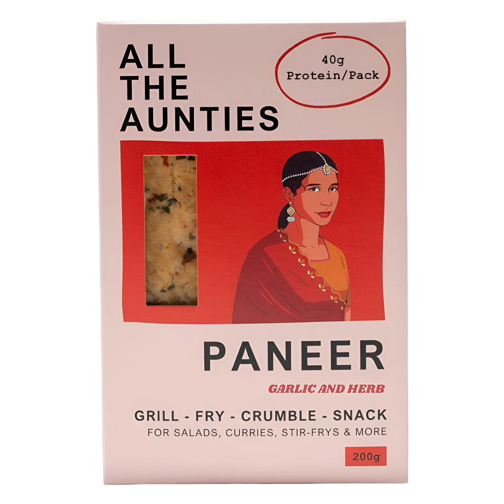 All The Aunties Paneer - BLOCK Garlic & Herb 200g