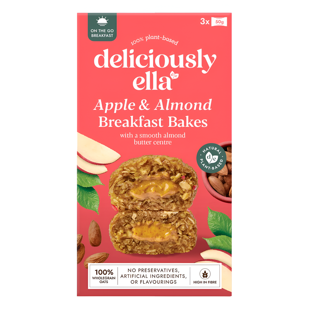 Deliciously Ella Breakfast Bakes - Apple & Almond X 6 X (3x50g)