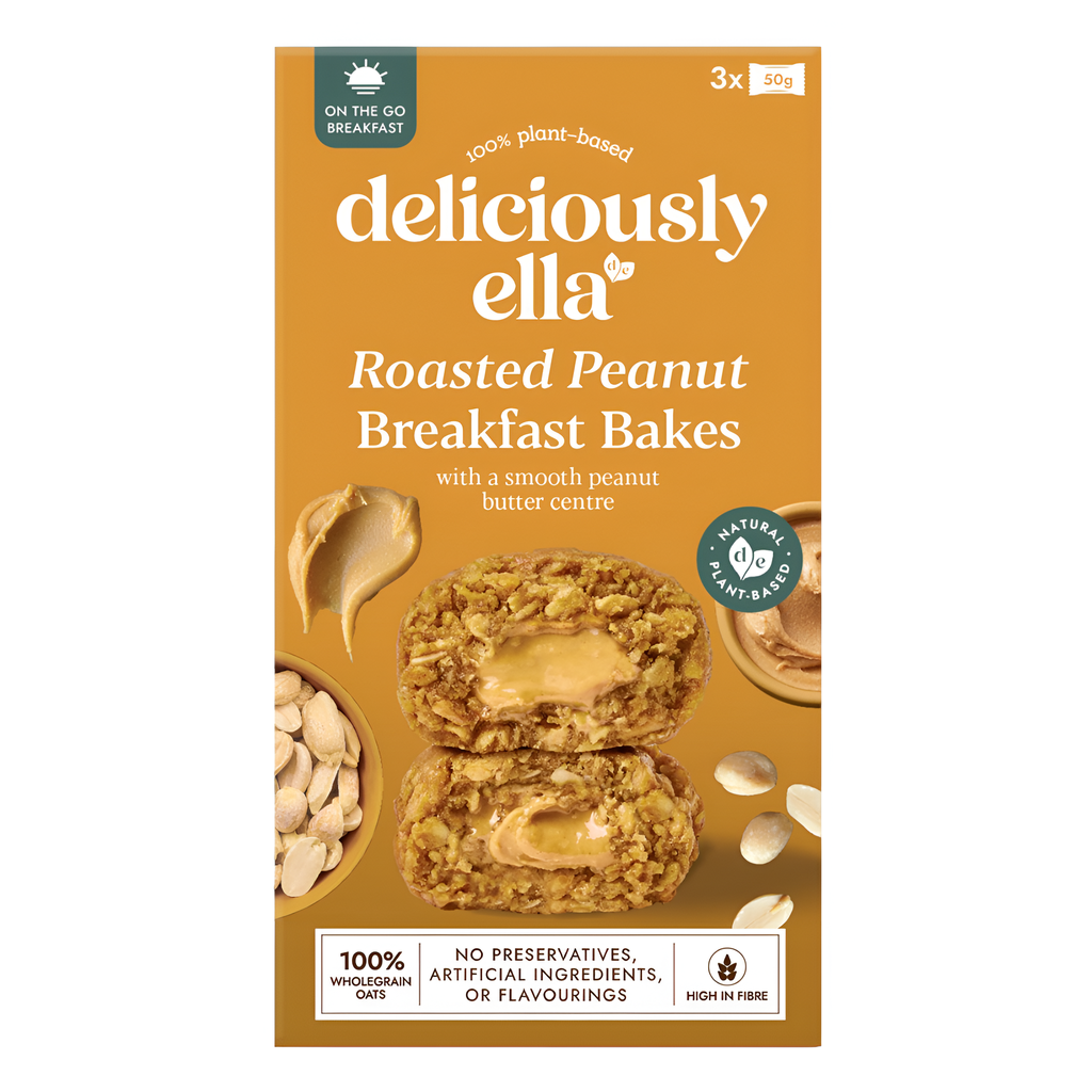 Deliciously Ella Breakfast Bakes - Peanut Butter X 6 X (3x50g)