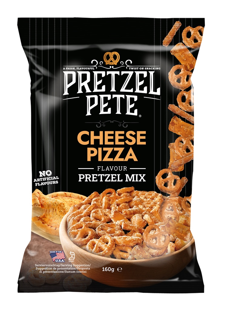 Pretzel Pete Snacking Pretzels - Mix Cheese Pizza X 8 X 160g
