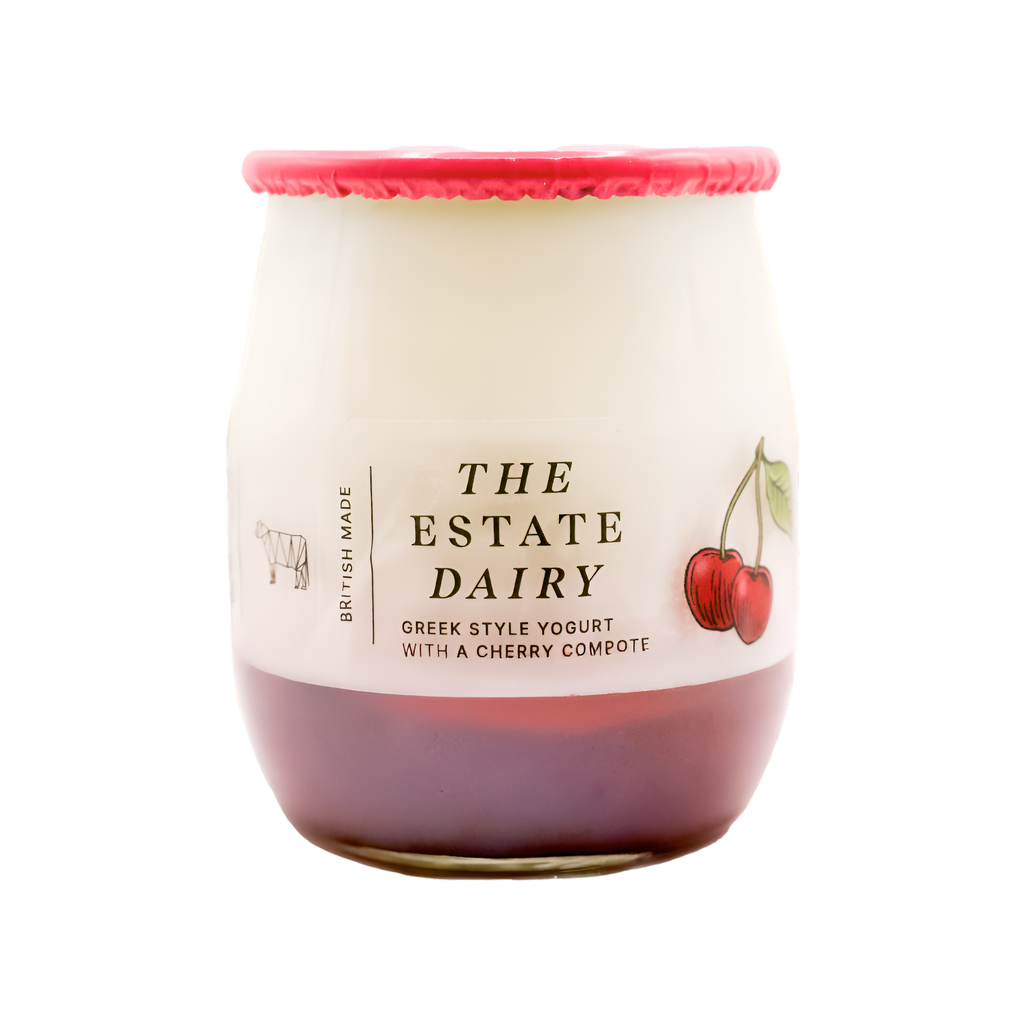 The Estate Dairy Greek Style Yoghurt - Natural With Cherry 125g