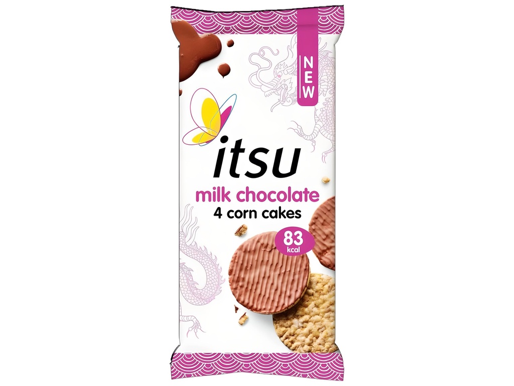 [15% OFF] Itsu Corn Cakes - Milk Chocolate X 8 X 68g