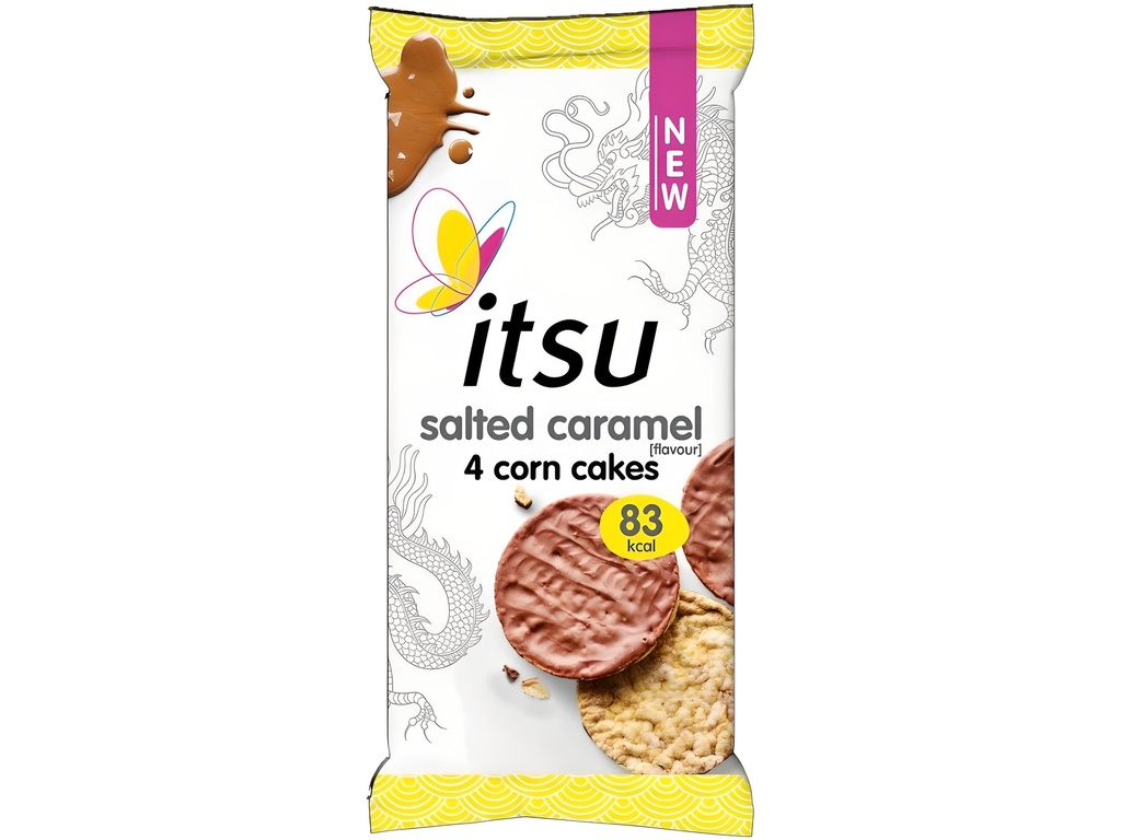 [15% OFF] Itsu Corn Cakes - Salted Caramel X 8 X 68g