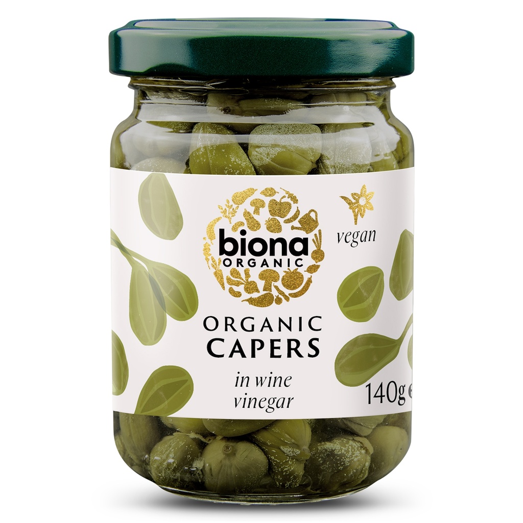 Biona Organic Veg Jars - Capers In Wine Vinegar X 6 X 140g