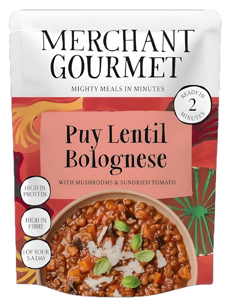 Merchant Gourmet Ready Meals - Puy Lentil and Mushroom Bolognese X 6 X 280g
