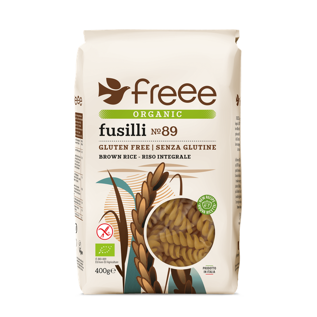 Freee Organic GF Brown Rice Pasta - Fusilli X 8 X 400g