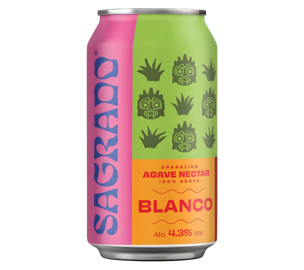 Sagrado Sparkling Agave Drink - Blanco 4.3% ABV X 12 X 330ml