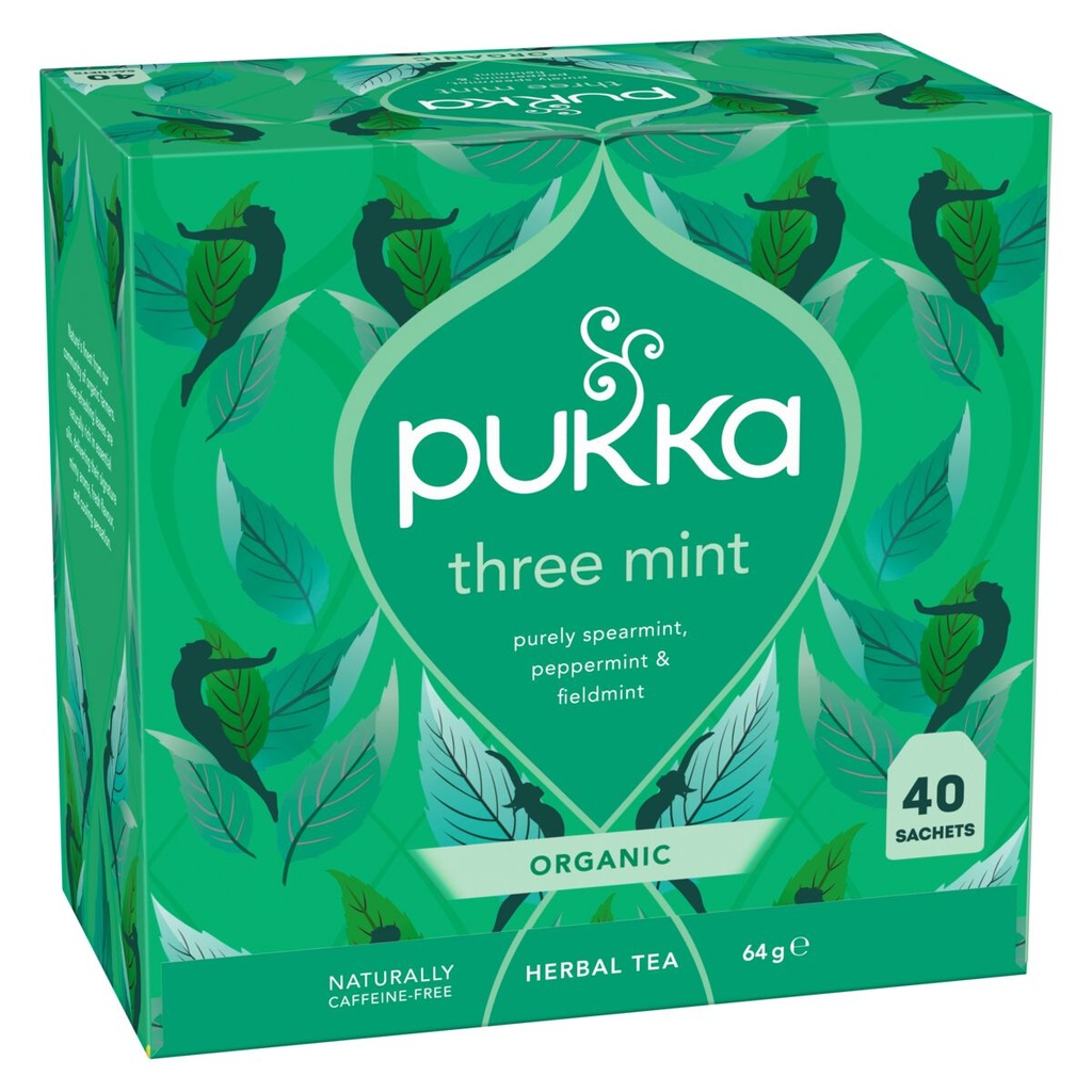 Pukka Organic Teas - LARGE Three Mint X 4 X 40pc