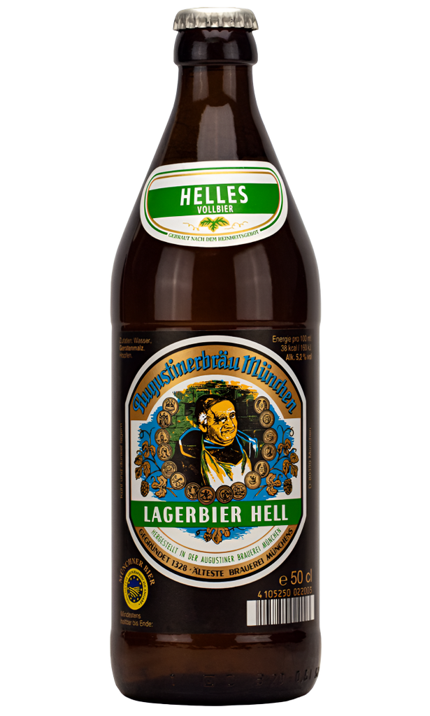 Augustiner Beer - BOTTLE Helles Lager 5.2% ABV X 20 X 500ml