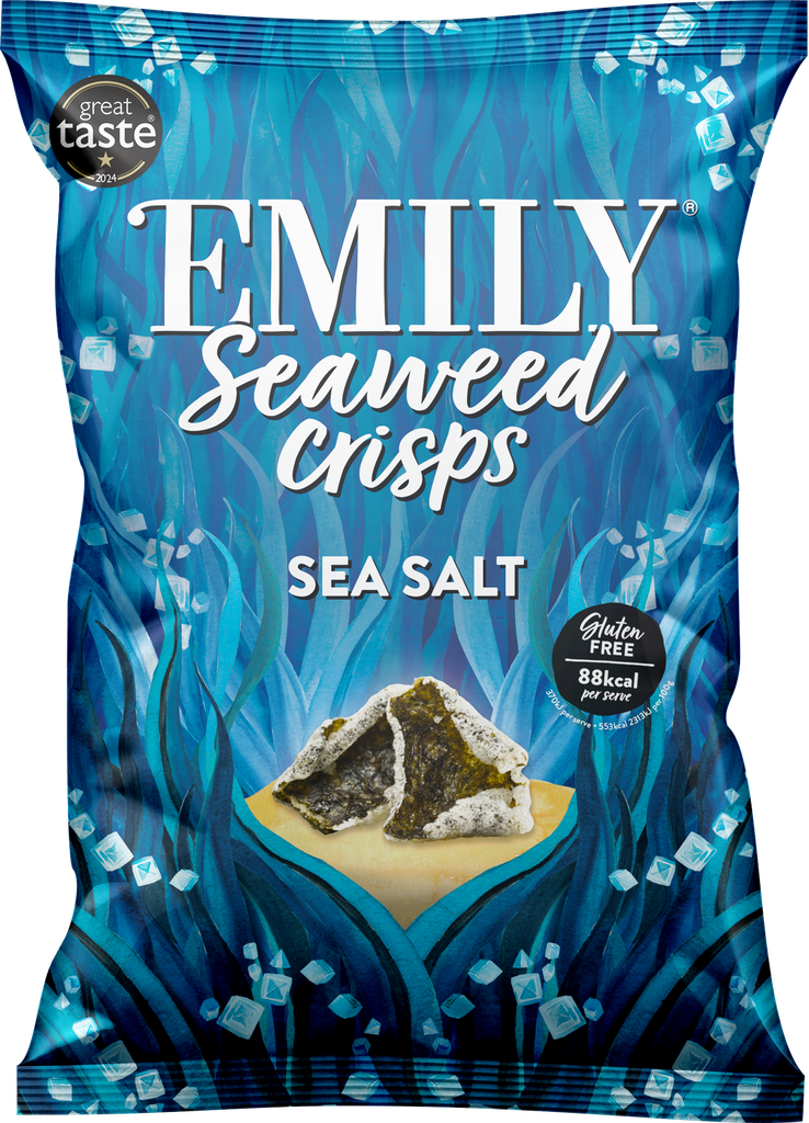 Emily Seaweed Crisps - LARGE Sea Salt X 8 X 50g