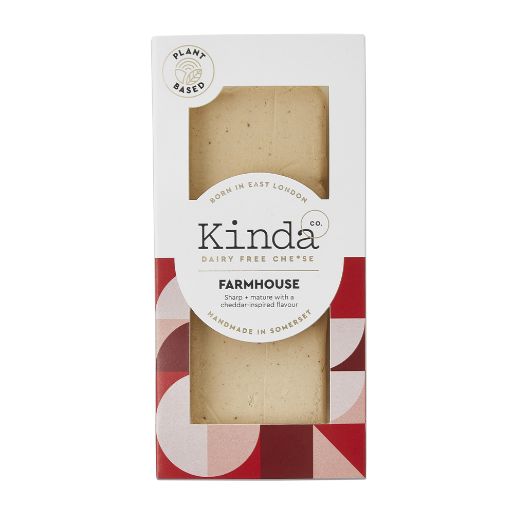 [50% OFF] [CLEARANCE] (BBD 12/01) Kinda Co Dairy Free Cheese - Farmhouse 120g