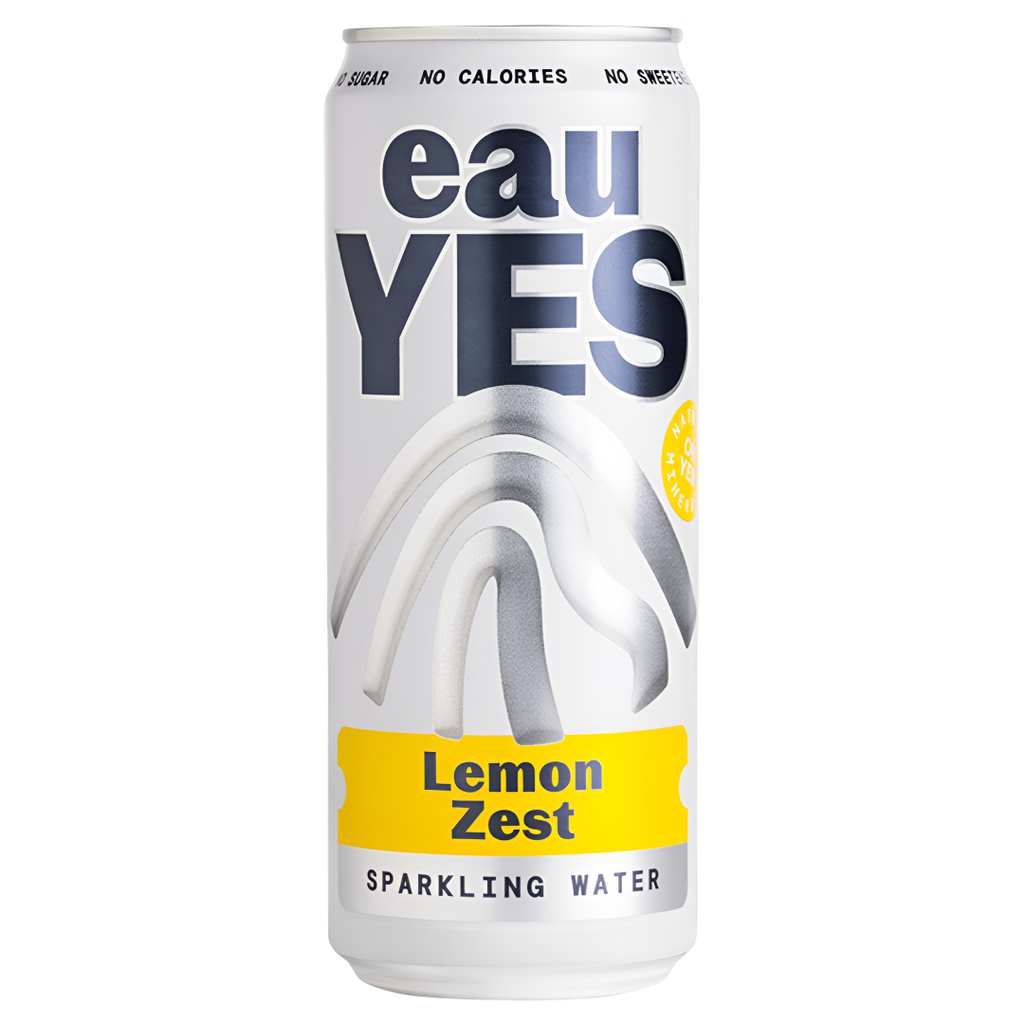 EauYes Sparkling Water - Lemon Zest X 12 X 330ml