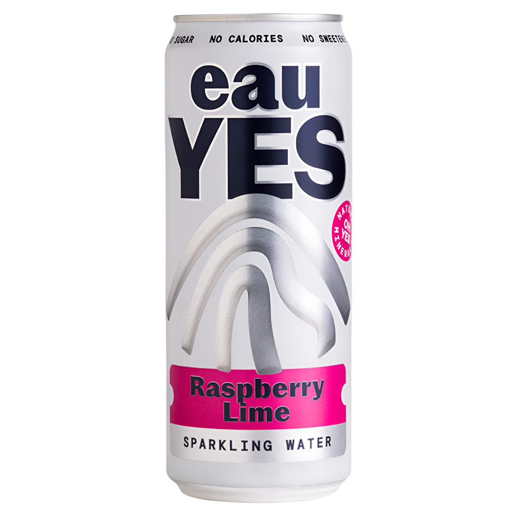 EauYes Sparkling Water - Raspberry Lime X 12 X 330ml