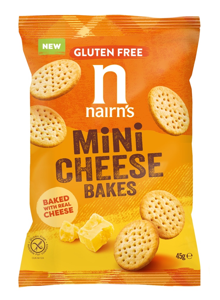 Nairns Gluten Free Crackers - Mini Cheese Bakes N9692 X 14 X 45g