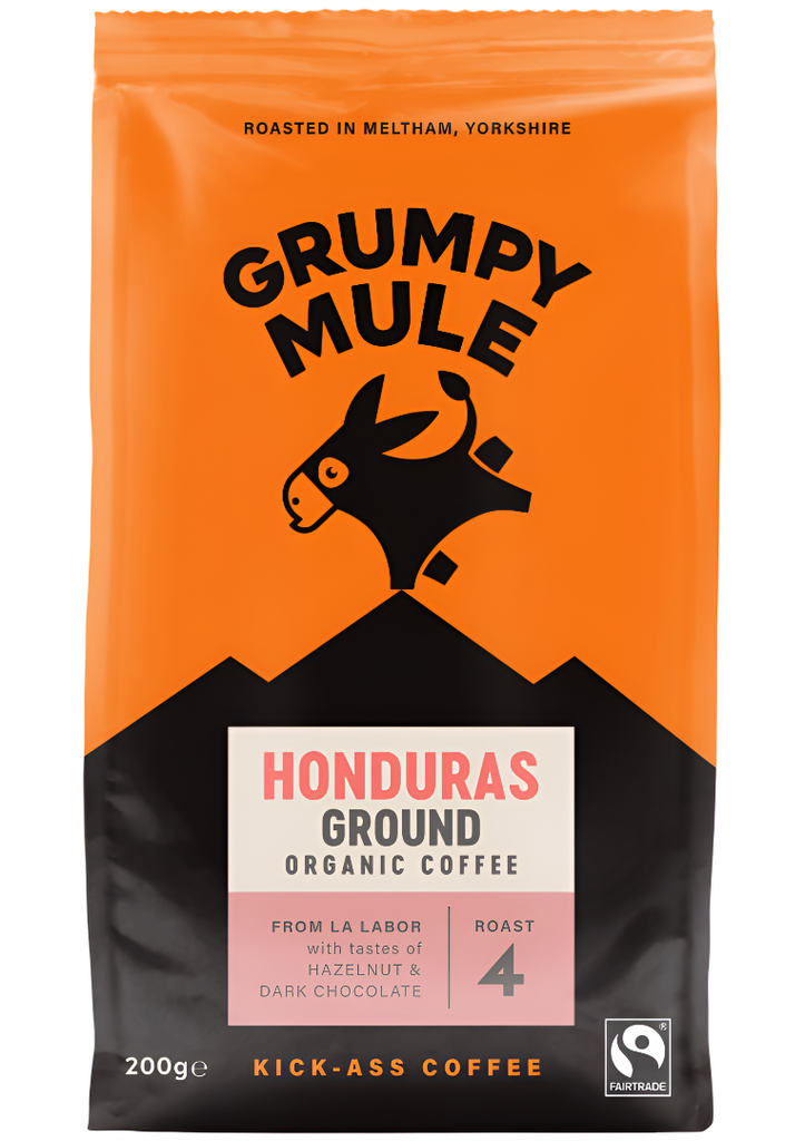 Grumpy Mule Coffee - GROUND Organic Honduras X 6 X 200g