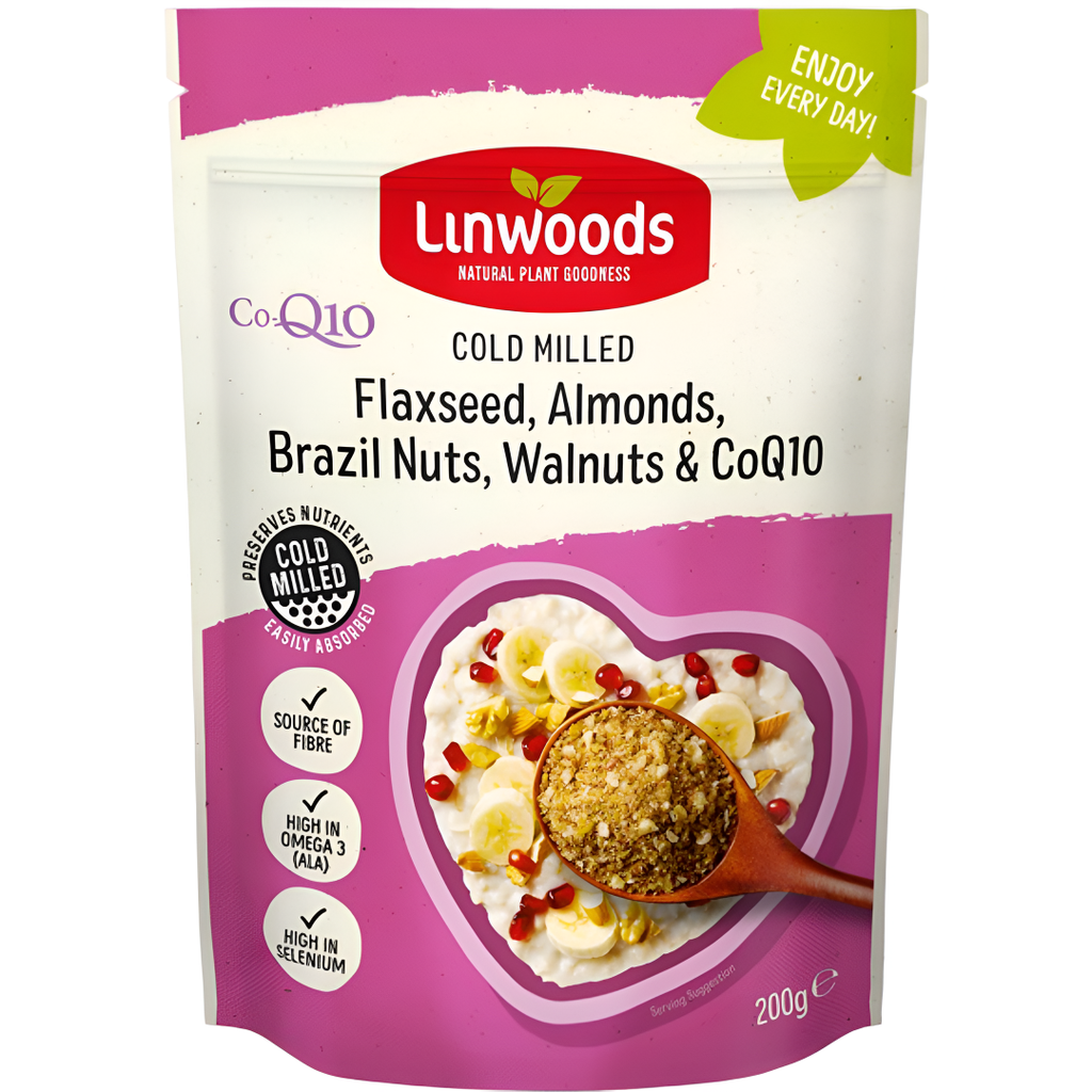 Linwoods Seed and Nut Mix - SMALL Cold Milled Flaxseed, Almonds, Brazil Nuts, Walnuts & CoQ10 200g