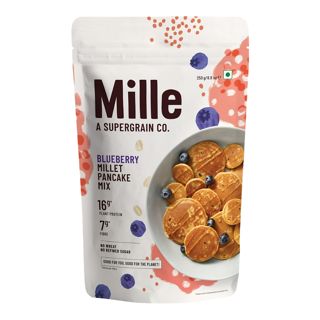 [50% OFF] [CLEARANCE] (BBD 24/09) Mille Millet Pancake Mix - Blueberry X 10 X 250g
