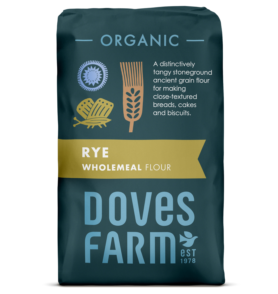 Doves Farm Organic Flour - Wholemeal Rye X 5 X 1kg