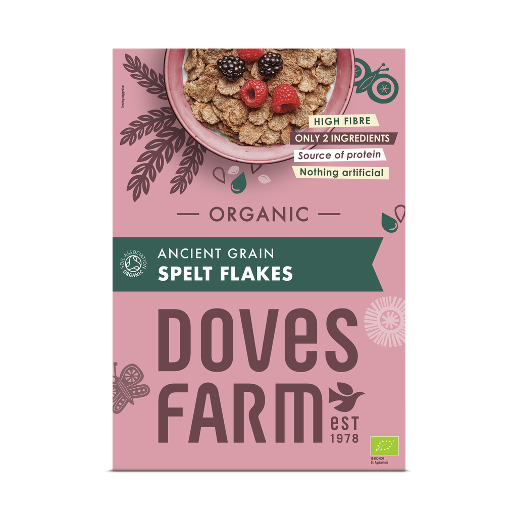 Doves Farm Organic Cereal - Spelt Flakes X 6 X 375g