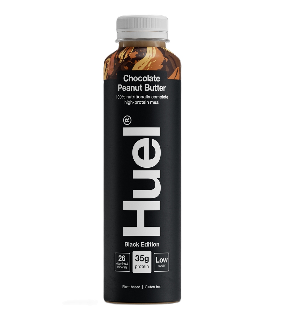 Huel Vegan RTD Drinks - BLACK EDITION Chocolate Peanut Butter X 8 X 500ml