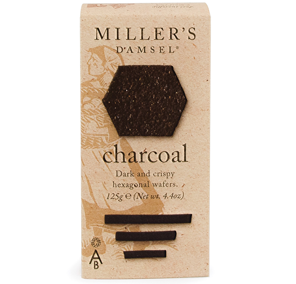 Millers Damsel Wafer Crackers - Charcoal X 6 X 125g