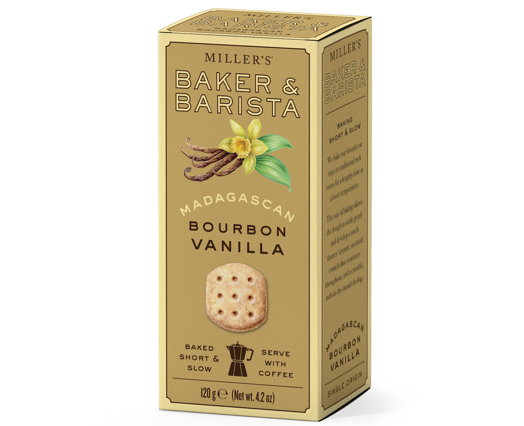 Millers Baker and Barista Biscuits - Madagascan Bourbon Vanilla X 6 X 120g