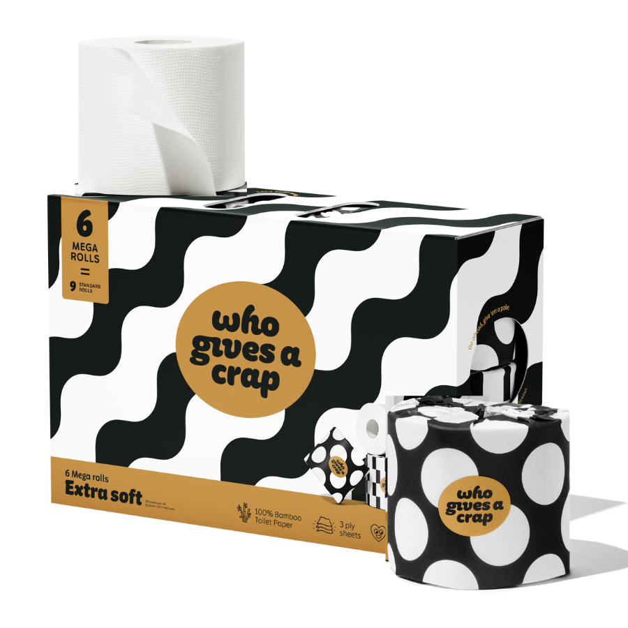 Who Gives A Crap Toilet Tissue - Extra Soft 6 Mega Rolls