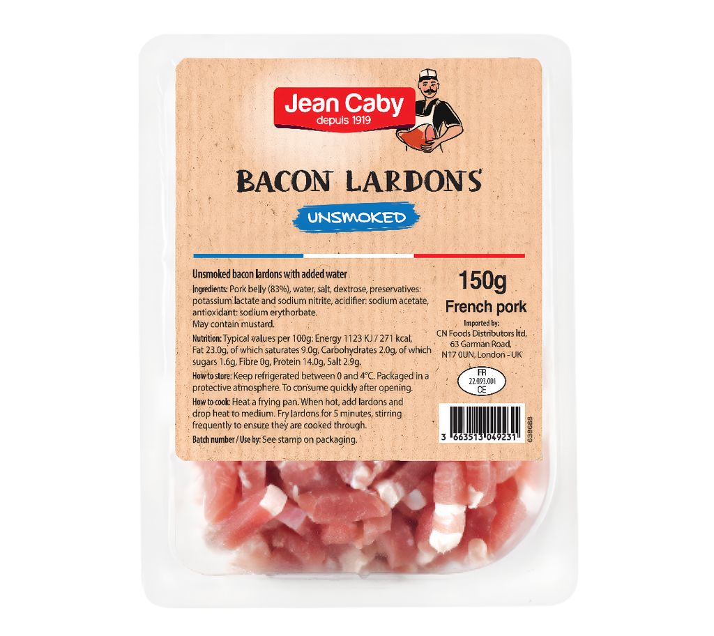 Jean Caby Bacon Lardons - Unsmoked 150g