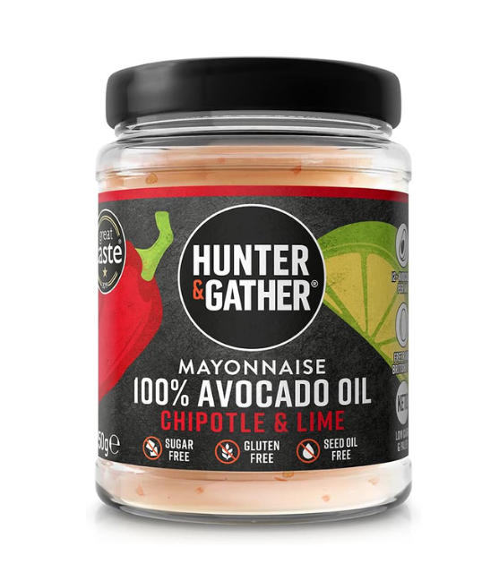 Hunter and Gather Avocado Oil Mayonnaise - LARGE Chipotle and Lime X 6 X 250g
