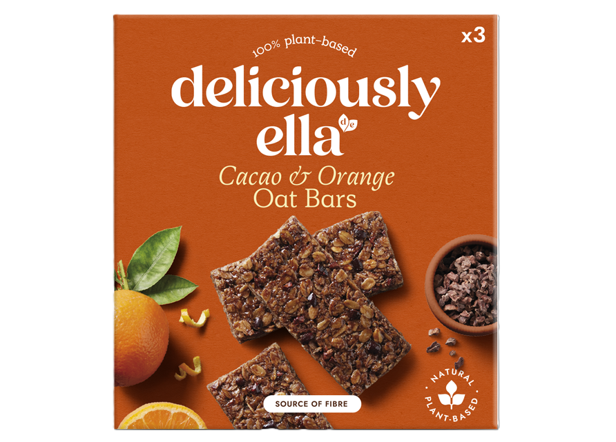 Deliciously Ella Oat Bar - MPK Cacao and Orange X 12 X (3x50g)