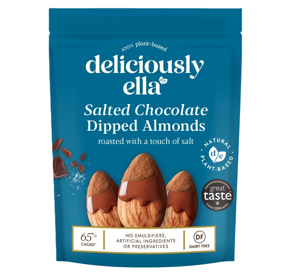 Deliciously Ella Coated Nuts - Chocolate Salted Almonds X 8 X 75g