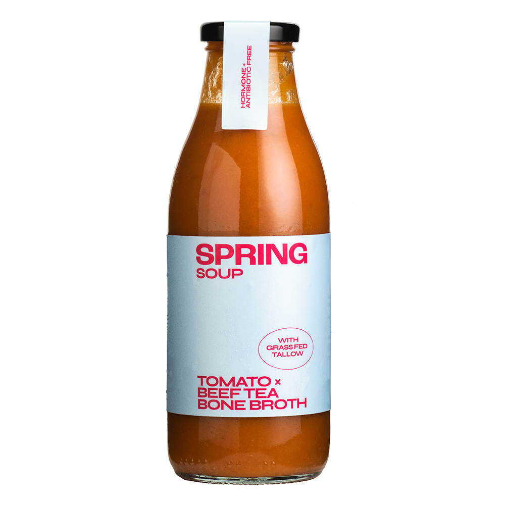 Spring Soup - SMALL Roasted Tomato and Beef Tea Bone Broth 490g
