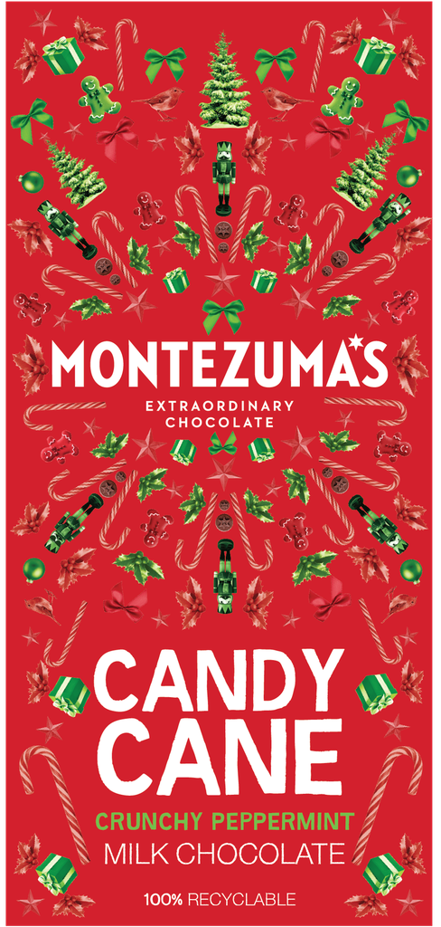 Montezumas Chocolate Bar XMAS - Milk Candy Cane 90g