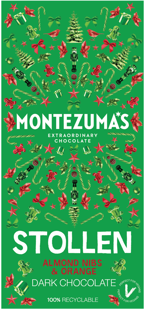 Montezumas Chocolate Bar XMAS - Dark Stollen X 12 X 90g