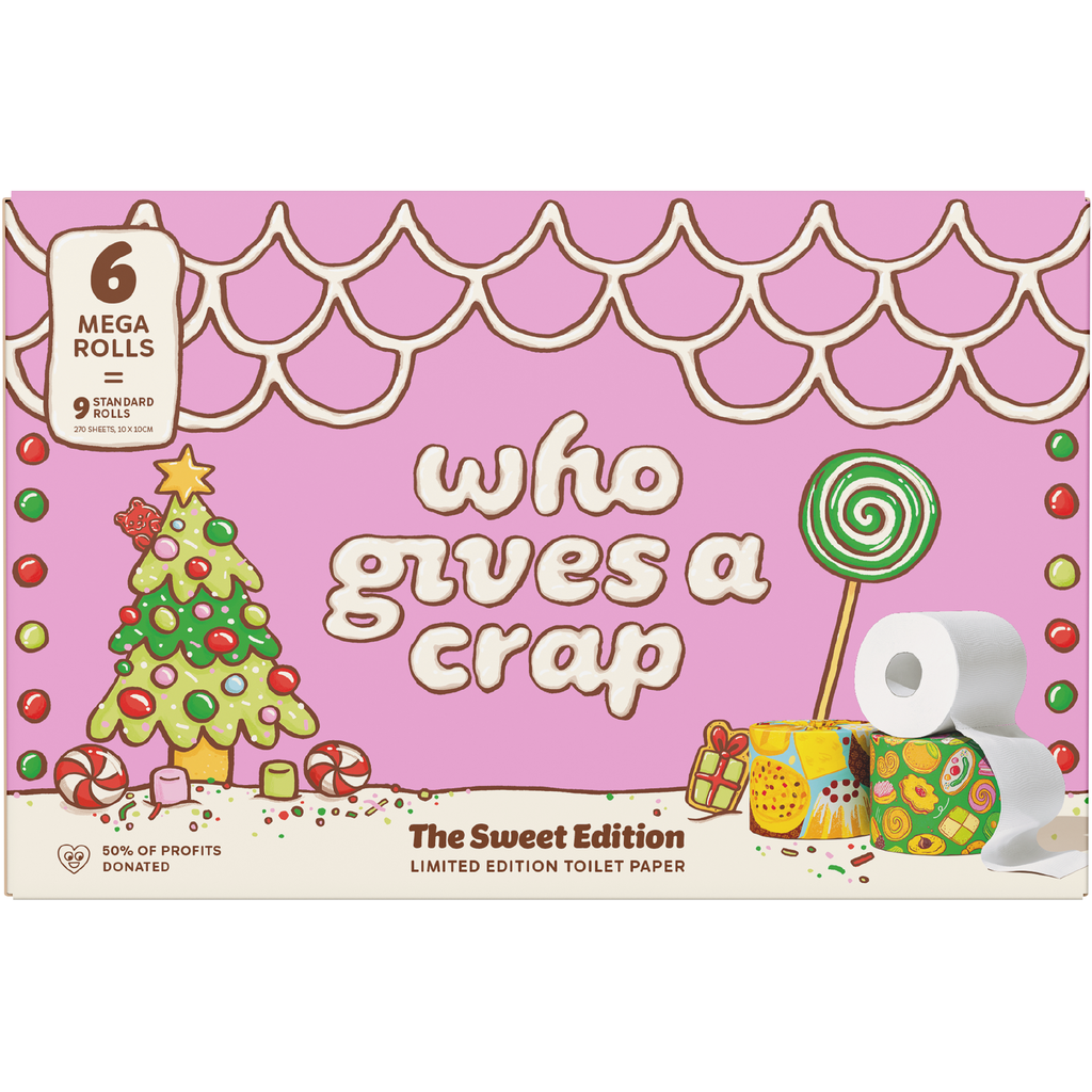 [50% OFF] [CLEARANCE] Who Gives A Crap Toilet Tissue - Extra Soft The Sweet Limited Edition 6 Mega Rolls